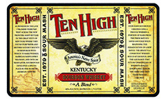Ten High Kentucky Bourbon Whiskey label